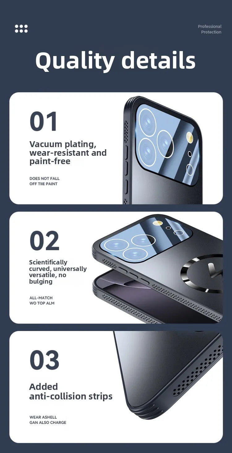 Magnetic Frosted iPhone 17 Pro Max 17pro Case with Heat Dissipation Full Protection for iPhone 17  Air Camera
