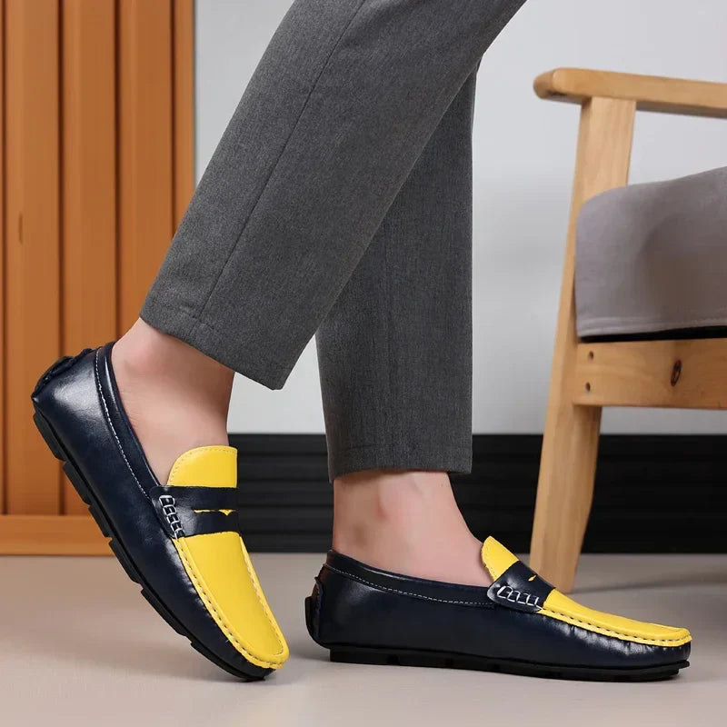 Business Shoes Fashion Casual Shoes Man Luxury Leather Loafers Breathable Slip on Male Boat Shoes Moccasins Driving Shoe