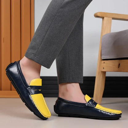 Business Shoes Fashion Casual Shoes Man Luxury Leather Loafers Breathable Slip on Male Boat Shoes Moccasins Driving Shoe