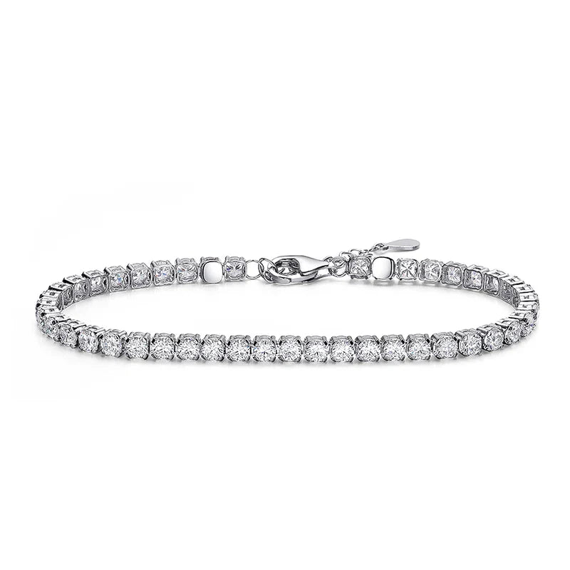 3mm Moissanite Tennis Bracelet for Women Man Full Diamond Adjustable 15-20CM S925 Sterling Silver Jewelry Wholesale