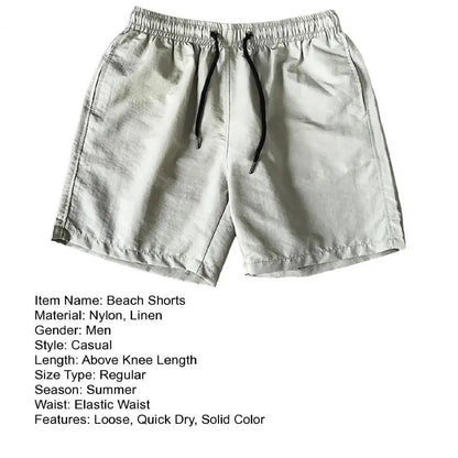 Running Shorts Drawstring Elastic Waist Shorts Loose Gym Sports Men Casual Jogging