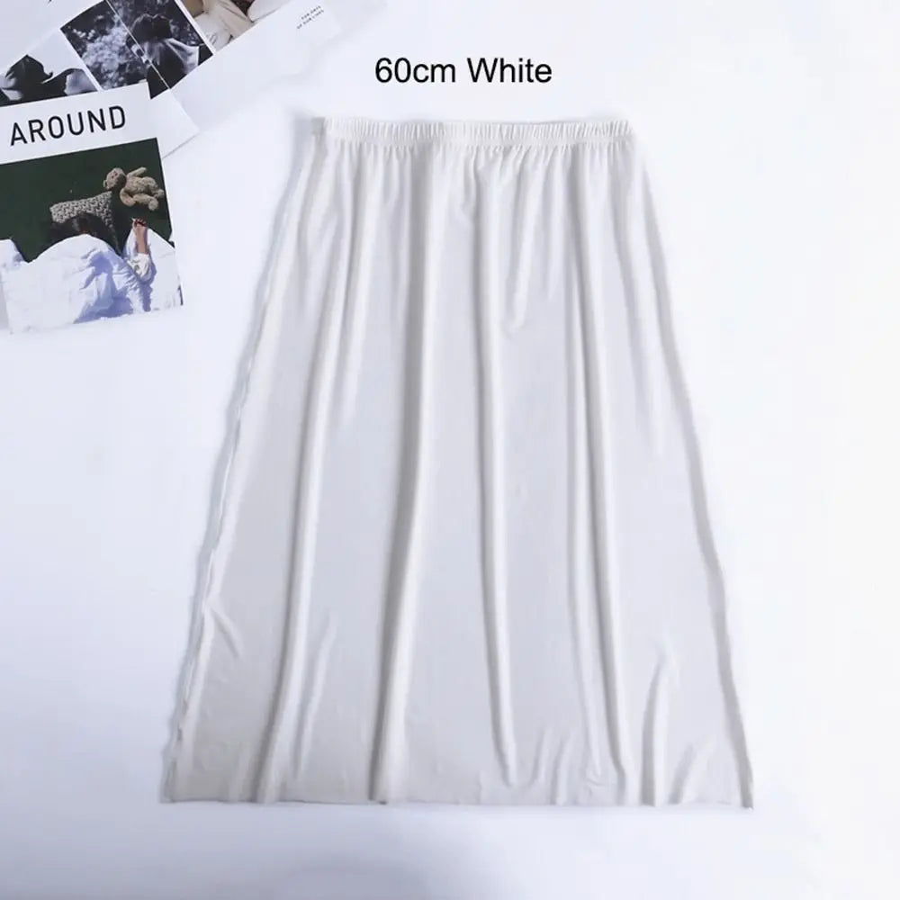 Petticoat Dress Solid Color For Women Safety Underskirt Slips Underskirt Half Slips Women Long Petticoat Ice Silk Underskirt