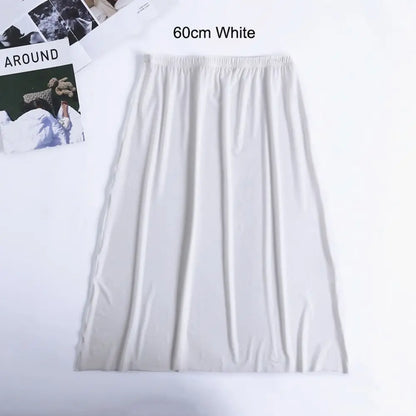 Petticoat Dress Solid Color For Women Safety Underskirt Slips Underskirt Half Slips Women Long Petticoat Ice Silk Underskirt