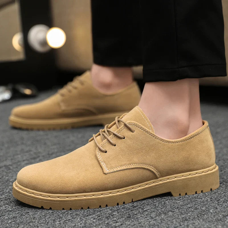 Luxury Brand Mens Casual Shoes Black Men Leather Shoes Fashion Lace Up Platform Work Shoes Wedding Formal Dress Oxfords Shoes