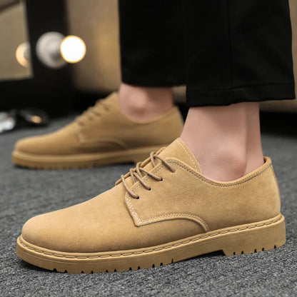 Luxury Brand Mens Casual Shoes Black Men Leather Shoes Fashion Lace Up Platform Work Shoes Wedding Formal Dress Oxfords Shoes