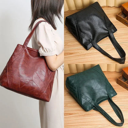 PU Zipper High Quality Women's Shoulder Bag 2024 Soft Faced  Large Capacity Fashionable Commuting Women's Shoulder Bag
