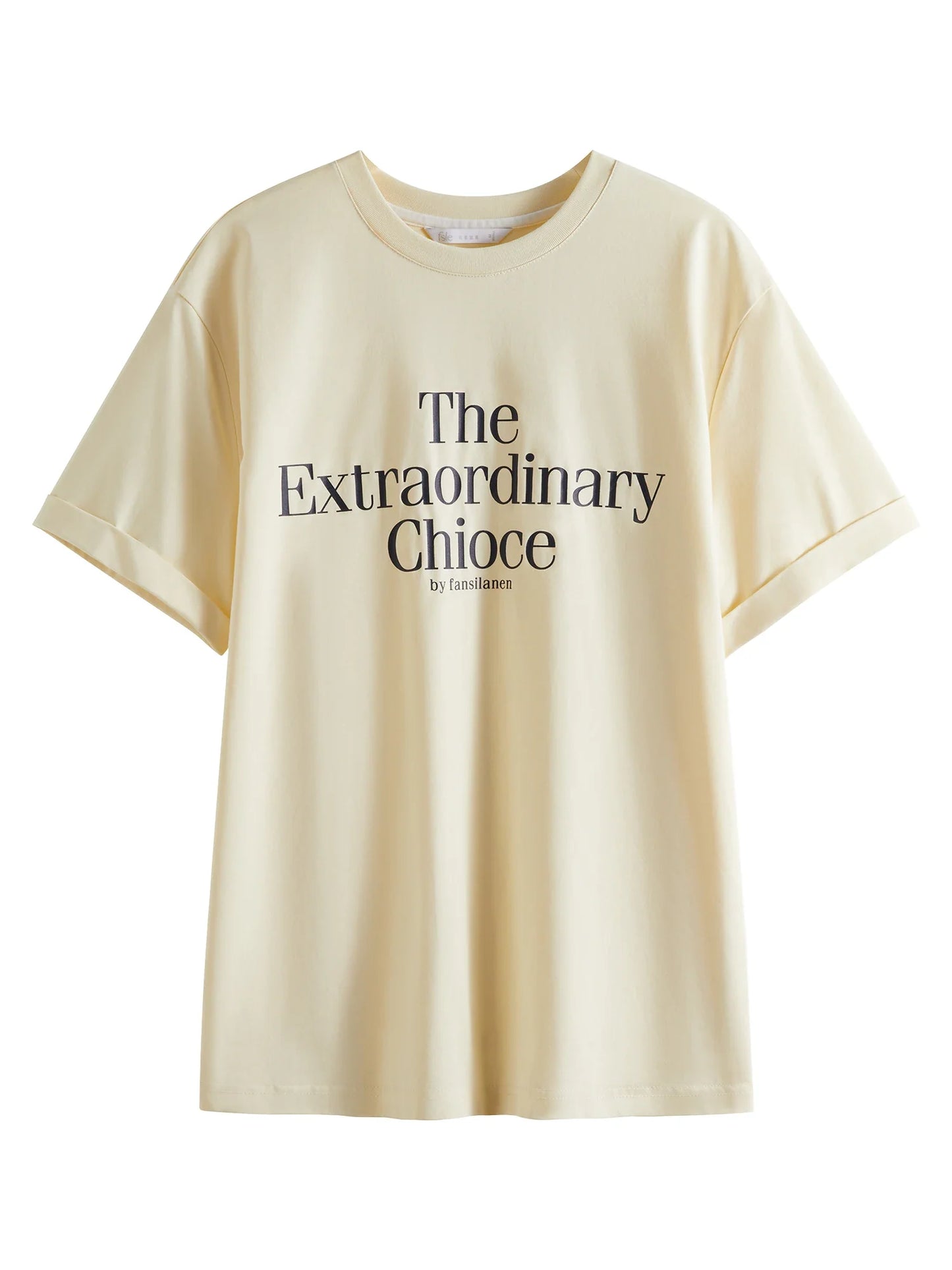 Round Neck Casual All-match Letter Short-sleeved T-shirt for Women 2025 Summer Vacation Season Fashionable Top 25FS12211