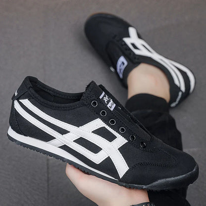 Design Canvas Mesh Shoes Men Casual Sneakers Flat Sports Shoes Walking Running Ligthweight Anti-skid Breathable