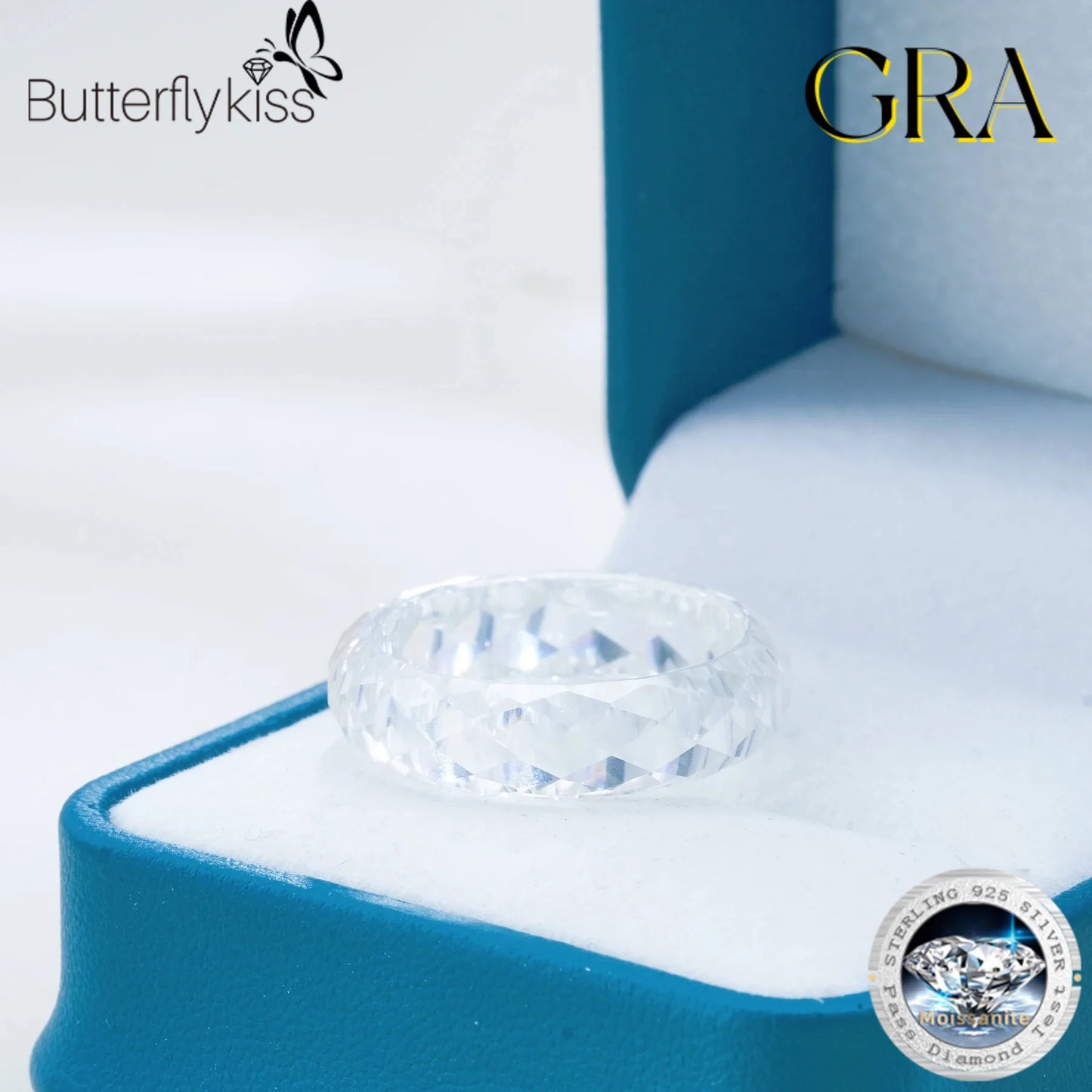 Butterflykiss 100% Moissanite Diamond Ring Proposal Engagement Wedding Anniversary Gift Luxury High Quality Rare Jewelry Gifts
