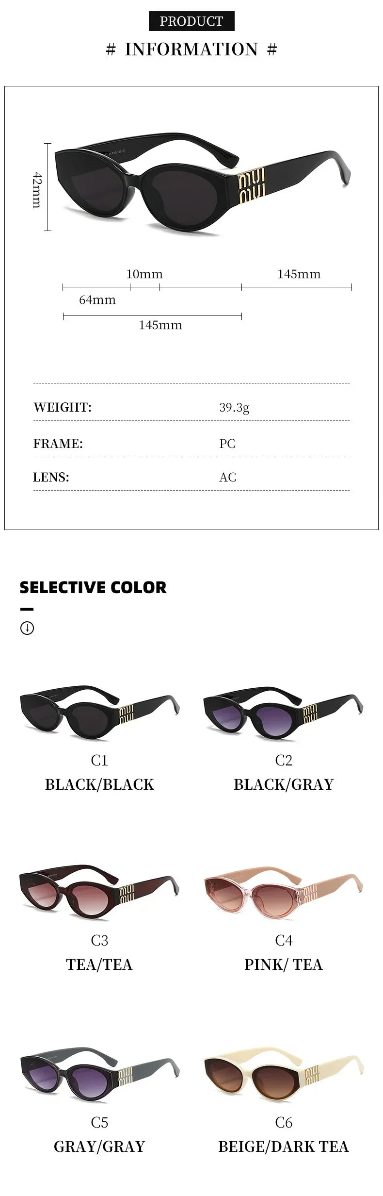 Glasses Stylish Fashion Designer Women Men Sunglasses Cute Oval Trending Shades Unisex Glamour Eyewear UV400