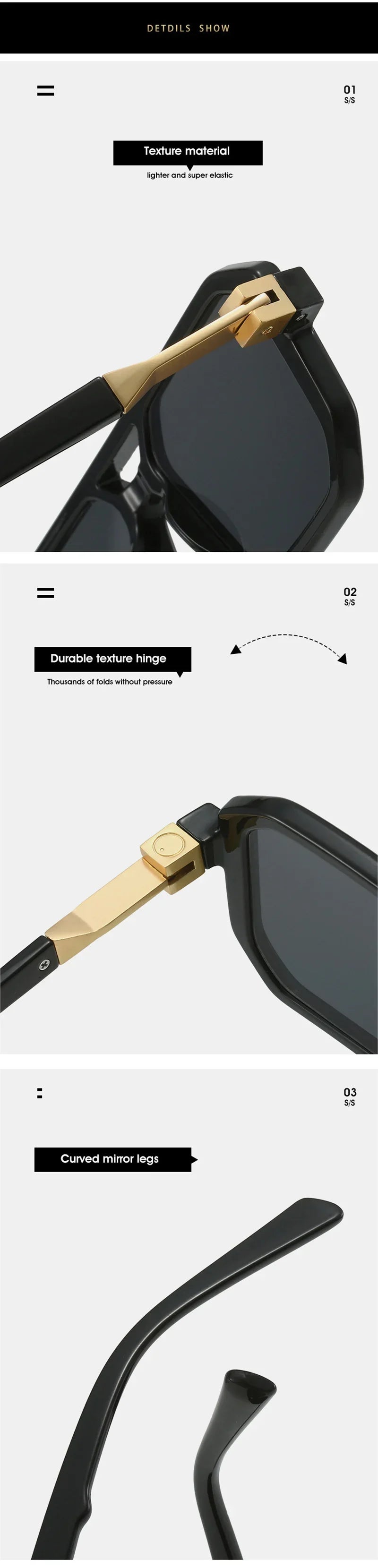 New Double Bridges Square Sunglasses Women Fashion Gradient Shades UV400 Retro Polygon Men Sun Glasses