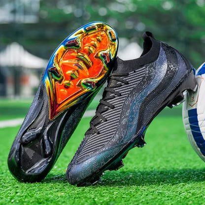 Men's Sports Football Shoes Fg/Ag Long Nail Adult Artificial Grassland Durable Training Specific Shoes High-Tops Non Slip Shoes
