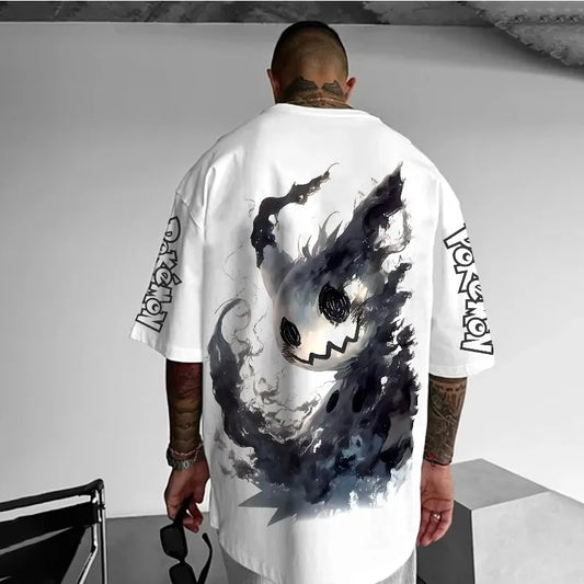 Printing T-shirt 2025 Summer New Men's Street Loose Casual Trend Versatile Parent-child Top