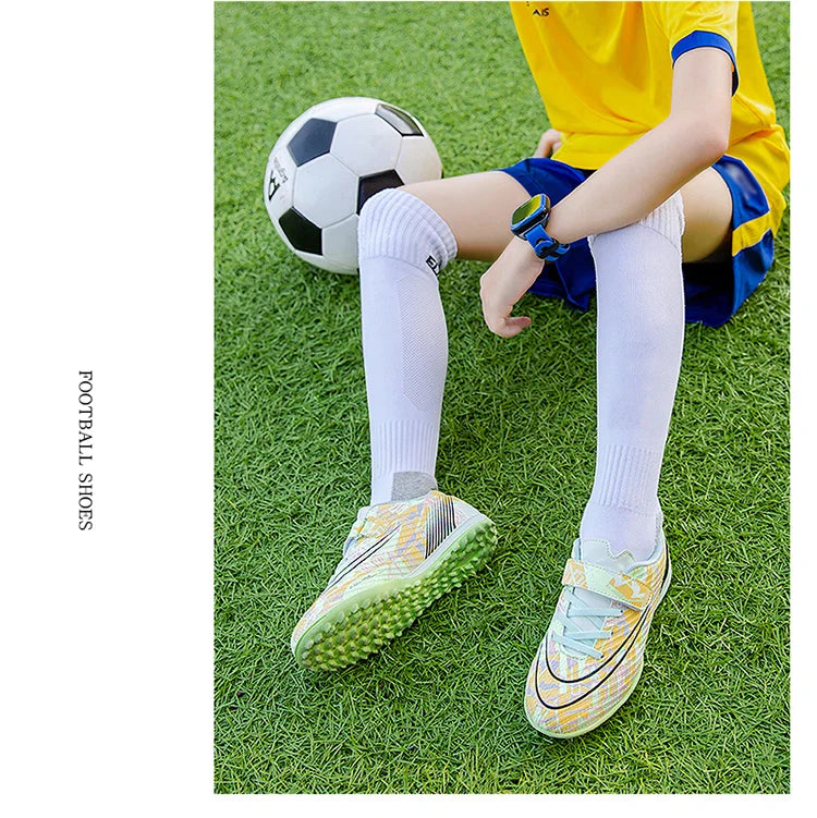 Children Football Shoes Grass Society Indoor Training Original Boy Girl Soccer Shoes Cleats Non Slip Kids Football Field Boots