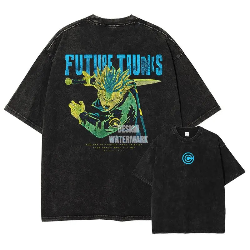 Oversized T-shirt High Quality 100% Cotton Vegeta Ultra Ego Front and Back Print Unisex Casual