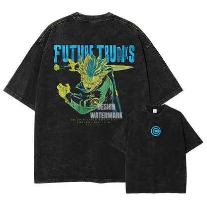 Oversized T-shirt High Quality 100% Cotton Vegeta Ultra Ego Front and Back Print Unisex Casual