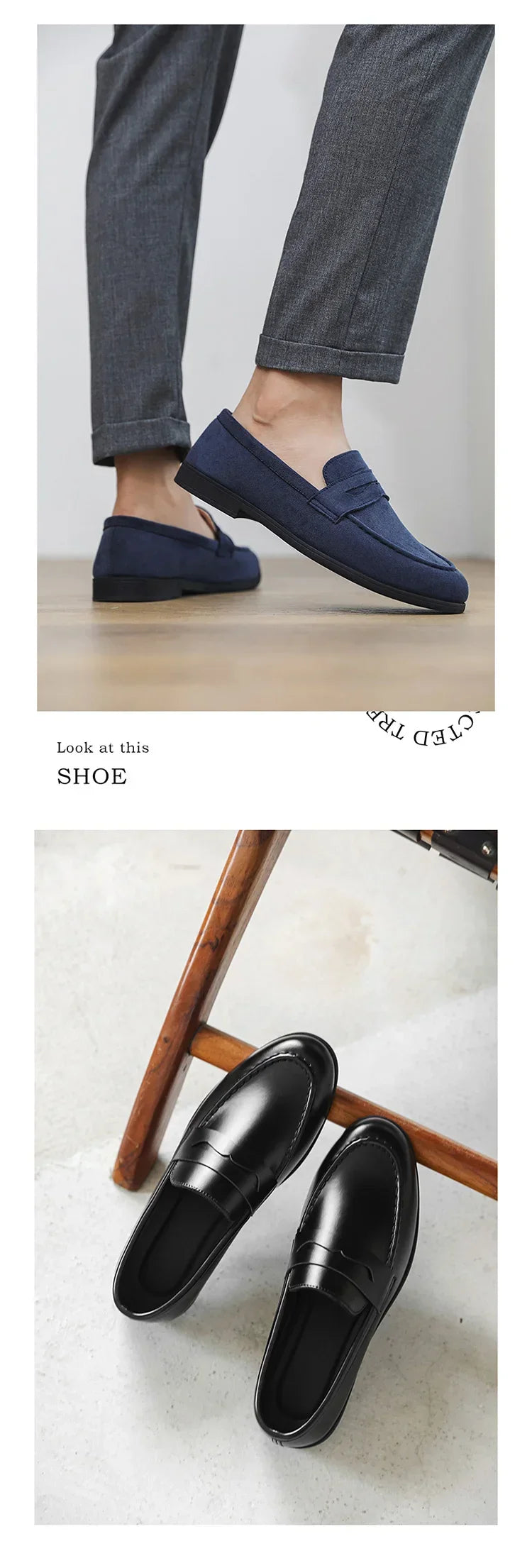 Retro Brown Men's Loafers Comfortable Suede Leather Casual Shoes Man Slip-on Shoes Flat Moccasins For Men zapatos de hombre