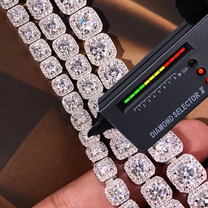 4mm 5mm 6.5mm Full Moissanite Bracelet for Man for Women Man S925 Silver Luxury Full Diamond Bracelet Party Fine Jewelry