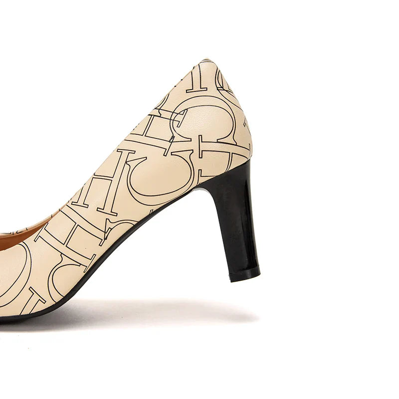 Women's Sandals High Heel Leather Fish Mouth Design Sense Casual Shoes Dress Summer Beach