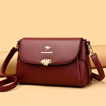 Women Bag Fashion Shoulder Bag Quality PU Leather Elegant Flap Retro Female Messenger Classic Multiple Pockets Crossbody Handbag