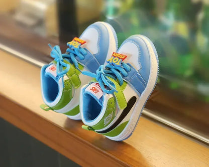 Fashion Children Sneakers Outdoor Non-Slip Boy Girl Casual Board Footwear Colorful High-top Kid Running Sports Leisure Shoes