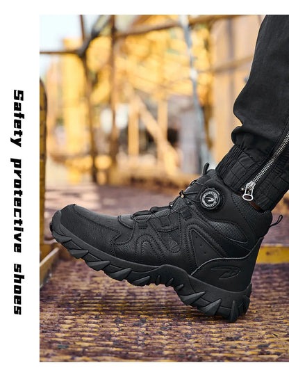 Work Safety Shoes Smash-proof and Puncture-proof Sports Safety Shoes Outdoor Mountaineering Wear-resistant Steel Boots