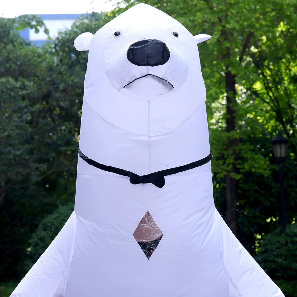 Polar bear Inflatable Costumes Adult Blow up Cosplay Party Festival Christmas Halloween Suit