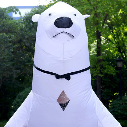 Polar bear Inflatable Costumes Adult Blow up Cosplay Party Festival Christmas Halloween Suit