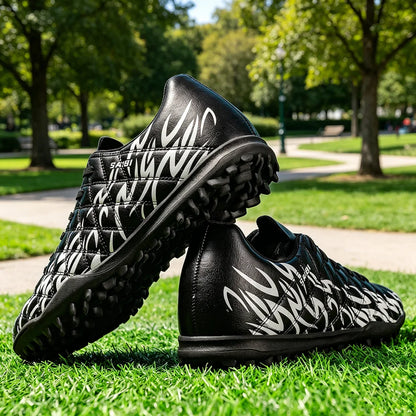 Wear Resistant TF Turf Soccer Boots PU Elastic Fabric Upper Rubber Stable Grip Sole Youth Boys Girls Football Shoes