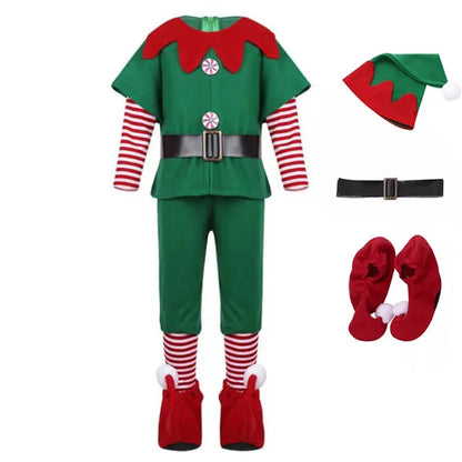 2024-2025 Girl Chritmas Tree Cosplay Costume 2 Pieces Set Dress+Hat Adorable Xmas Party Clothing Toddler St.Nicholas Day Apparel