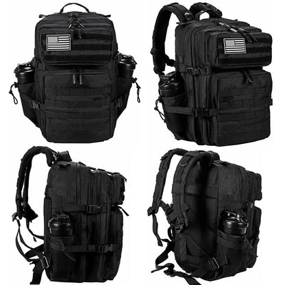 45L/35L/25L Tactical Backpack for Men and Women Waterproof Athlete Gym Outdoor Bag Travel Hiking Rucksack with Bottle Holder