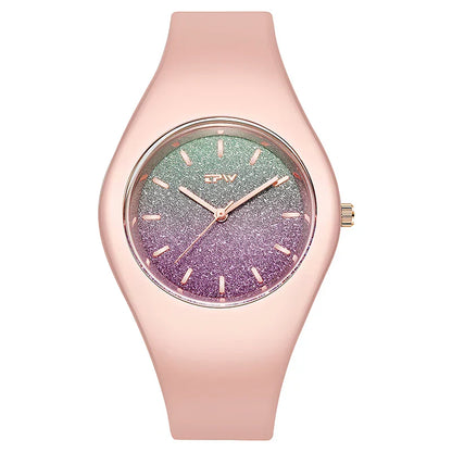 Full Size 40mm Quartz Watch For Women Rubber Strap Skin Friendly Silicone watch