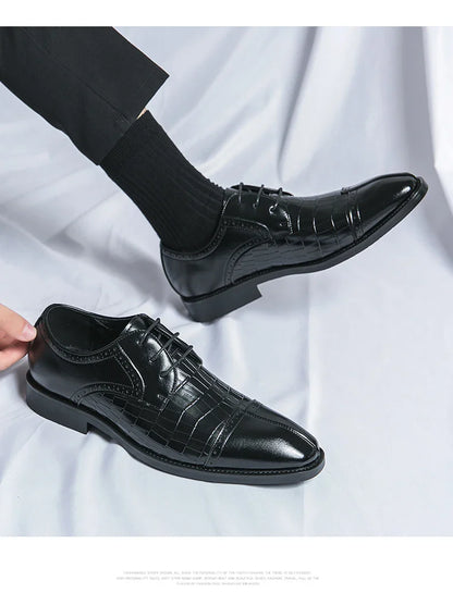 Classic Casual Business Shoes For Men High Quality Social Wedding Formal Leather Shoes Male British Men's Dress Shoes