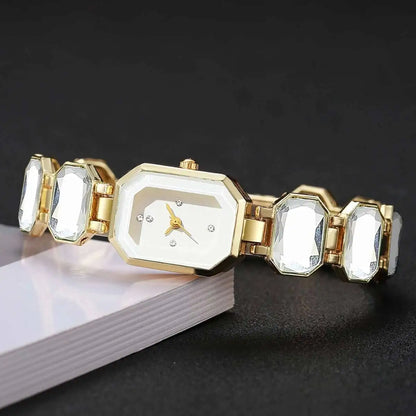 Elegant Women Watches Fashion Rectangle Dial Quartz Wrist Watches Girls Clock Reloj Hombre（Without Box）