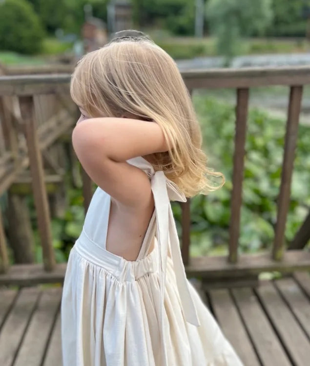 Long Slip Dress Princess Grils Children Spring Summer New Fashionable Comfortable Solid Simple All-matching Casual