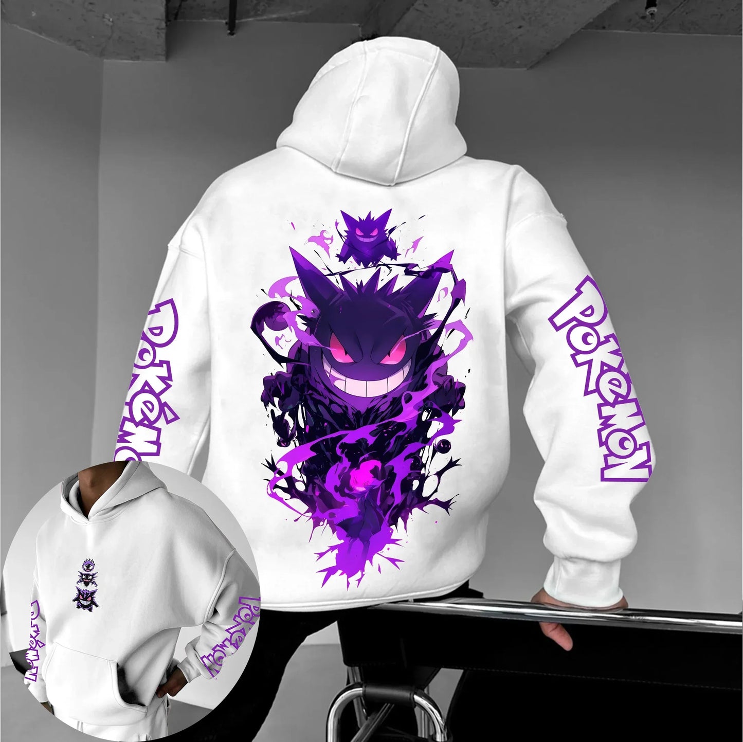 Game Gengar Collaboration Hoodie Spring/summer New Harajuku Men's and Women's Loose Casual Parent-child Sweater