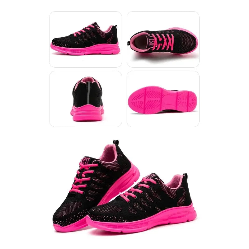 New Pink Work Shoes Women Work Sneakers Steel Toe Shoes Anti-smash Anti-puncture Safety Shoes Man Women Protective Shoes