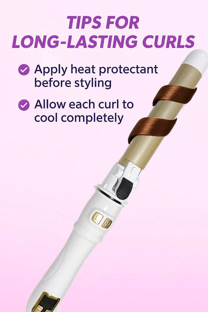 Automatic Hair Curling Iron 28mm Ceramic Barrel Rotating Curler for Big Waves and Smooth Damage Free Hair Styling