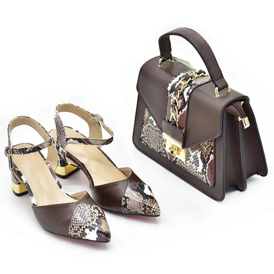 Shoe and Bag Set for Party in Women Nigerian Heels Women Luxury Matching Shoes and Hand Bag for Women 2026 Luxury Designer Pumps