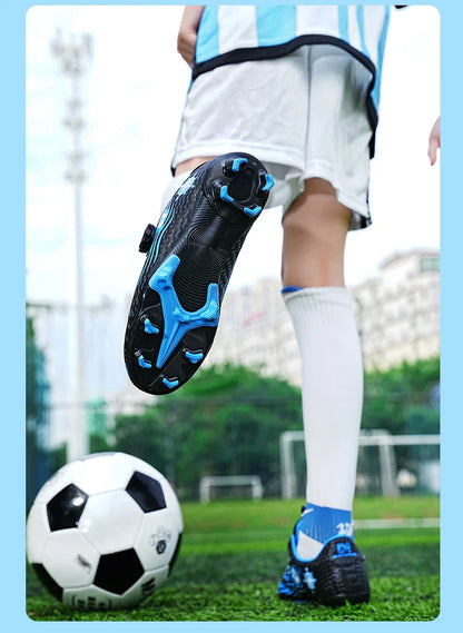 New Children Soccer Cleats Football Boots TF FG Anti-Slip Comfortable Training Shoes Outdoor Indoor Sneakers for Kids Boys Girls
