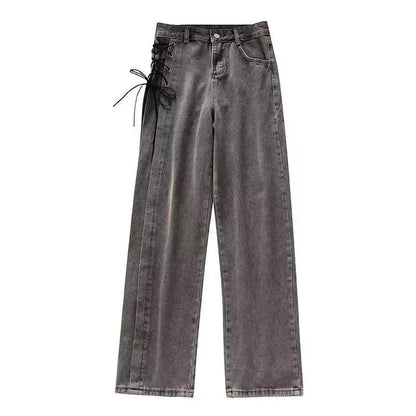 Casual Jeans Women Denim Pants Straight Trousers