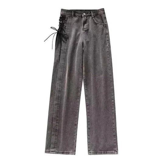Casual Jeans Women Denim Pants Straight Trousers