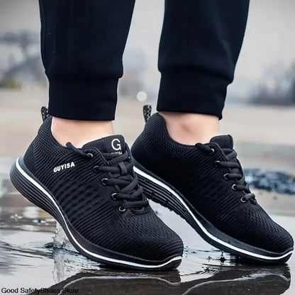 Steel Toe Safety Shoes  Anti Smashing Lightweight Work Sports Shoes  Indestructible Breathable Work Safety Shoes  Men's Comfort