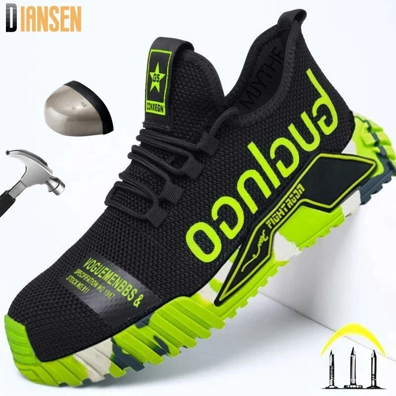 Puncture Proof Breathable Work Safety Boots Anti-stab Safety Shoes Men Steel Toe Shoes  Man Construction Work Shoes Male Sneaker