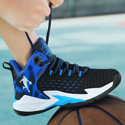 High Quality Children Casual Shoes Mesh Sneakers Comfortable Boy's Sport Shoes Fashion Cushioning Non-slip Kids Basketball Shoes