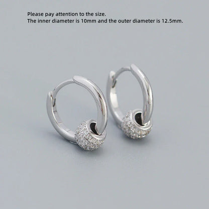 925 Sterling Silver Earring Zircon Sun Flower Ear Ring Geometric Style Water Drop Ear Bone Cute Temperament Woman Girl Ear Jewel