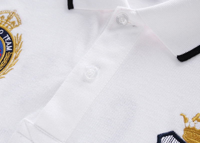 Men's polo shirt England Great Britain Royal casual sports party cotton embroidery luxury contrast color original design