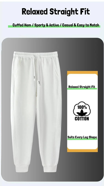 2026 Men Spring Autumn high quality Cotton Sweatpants Casual Drawstring Pockets Trousers Oversize Sweatpants Joggers For Unisex