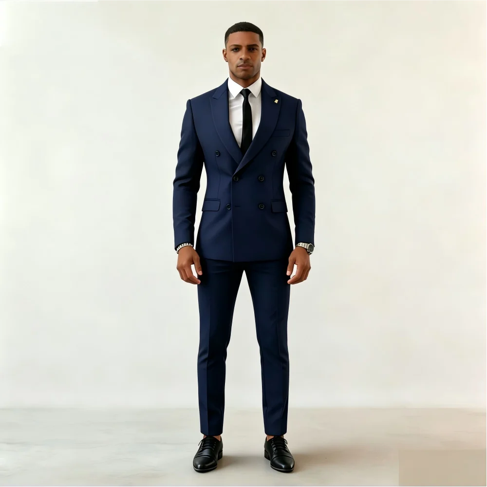 High Quality Slim Fit Men's Tuxedo Two-Piece Suit Smart Casual Wedding Business Wear