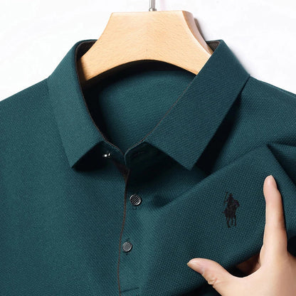 Light Luxury 202 Paul Men's Polo Shirt Long Sleeved T-shirt Casual Daily Lapel Sweatshirt Base